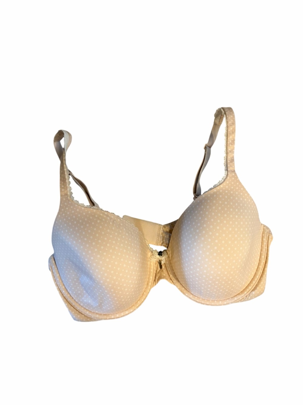 BODY BY VICTORIA Beige Polka Dot Lightly Lined Bra 36 D